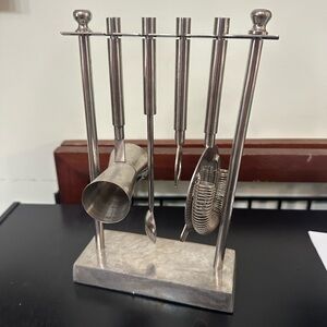 Stainless Steel Bar Tool Set with Stand